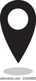 Pinpoint isolated icon. Pin point sign. Pin lokator icon vector illustration template.  Pinpoint symbol for website, gps navigator, apps, business card.