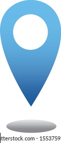 Pinpoint isolated icon. Pin point sign. Pin lokator icon vector illustration template. Pinpoint symbol for website, gps navigator, apps, business card.
