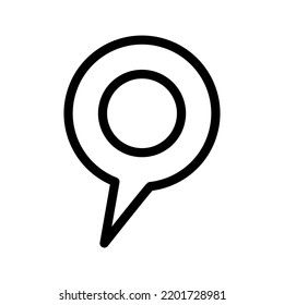 Icono de línea Pinpoint, trazo editable, punto en el mapa, contorno vectorial de alta calidad para la interfaz de usuario.