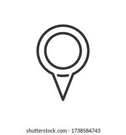 Pinpoint outline icon. Vector illustration.