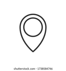 Pinpoint outline icon. Vector illustration.