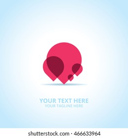 Pins abstract emblem, design concept, logo, logotype element for template.