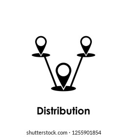 pins, connection, distribution icon. One of business collection icons for websites, web design, mobile app