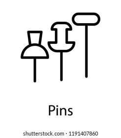 Pins of different shapes are sewing pins 