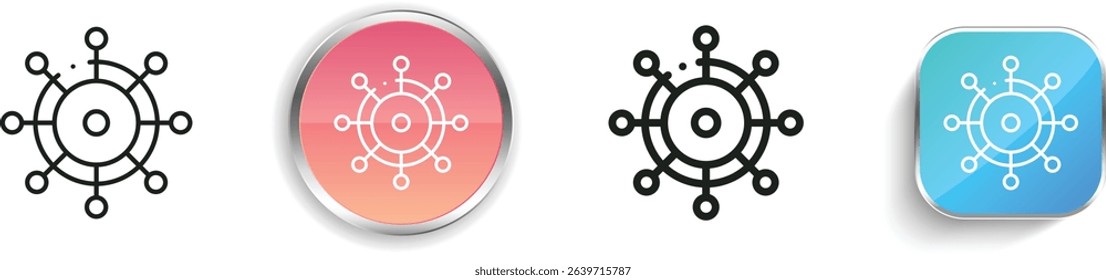 pins icon. Thin Linear, Regular and Button Style Design Isolated On White Background