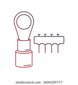 pins icon with white background vector stock illustration