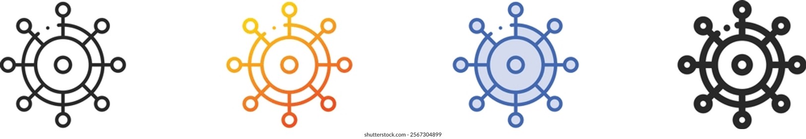 pins icon.Thin Linear, Gradient, Blue Stroke and bold Style Design Isolated On White Background