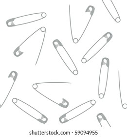 Lot of pins isolated on white