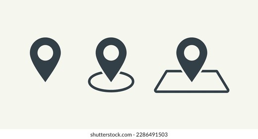Pins Location Icons Set Vektordesign