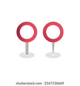 Pins for maps and navigation systems. Location pin design Vector illustration