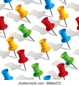 Pins seamless pattern. Vector tillable design background.