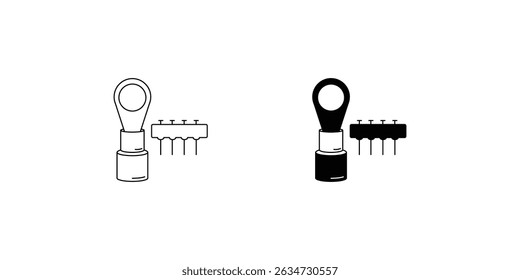 pins set icon with white background vector stock illustration