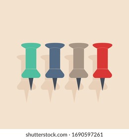 Pins Set
Red pushpin Vector illustration