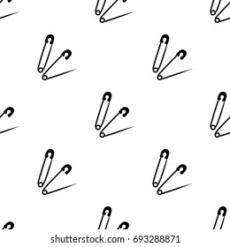 Pins for sewing.Sewing or tailoring tools kit single icon in black style vector symbol stock illustration.