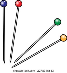 pins  vector illustration isolated on white background