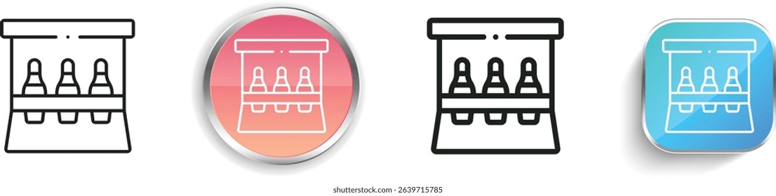 pinsetter icon. Thin Linear, Regular and Button Style Design Isolated On White Background