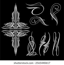 Pinstripe Art Vector Line out Chopper