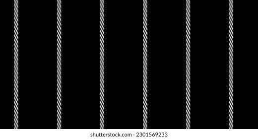 Pinstripe black and white seamless pattern with narrow lines. Classic wool suit fabric. Elegant masculine design. Simple monochrome background. Twill variegated woolen material