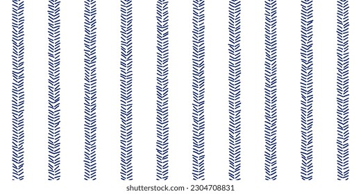 Pinstripe blue on white seamless pattern with narrow sketchy lines. Classic wool suit fabric. Elegant masculine design. Simple monochrome background. Twill variegated woolen material