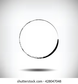 Pinstripe circle grunge black background