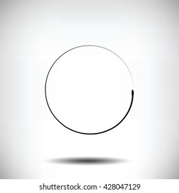 Pinstripe circle grunge black background