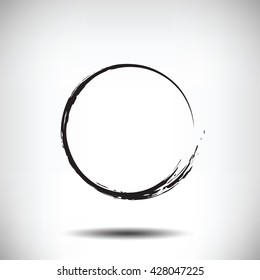 Pinstripe circle grunge black background