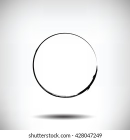 Pinstripe circle grunge black background