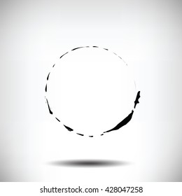 Pinstripe circle grunge black background