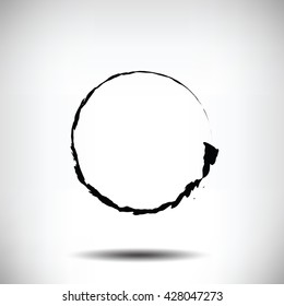 Pinstripe circle grunge black background