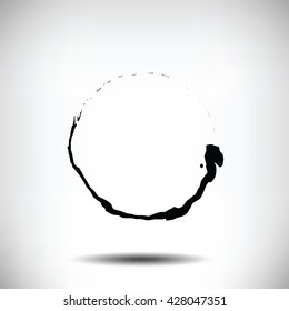 Pinstripe circle grunge black background