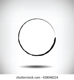 Pinstripe circle grunge black background