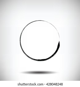 Pinstripe circle grunge black background