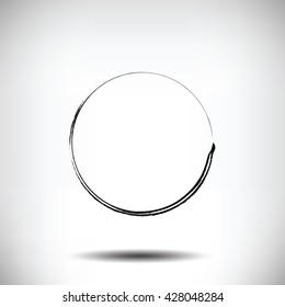 Pinstripe circle grunge black background