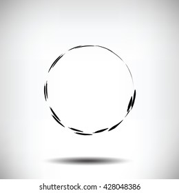 Pinstripe circle grunge black background