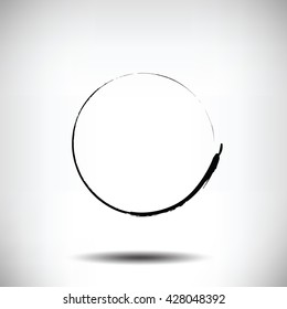 Pinstripe circle grunge black background