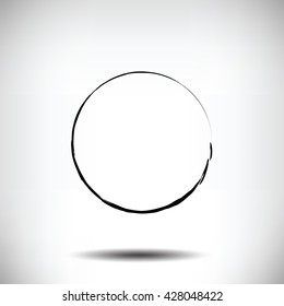 Pinstripe circle grunge black background
