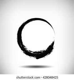 Pinstripe circle grunge black background