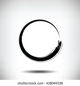 Pinstripe circle grunge black background