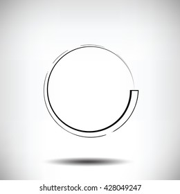Pinstripe circle grunge black background