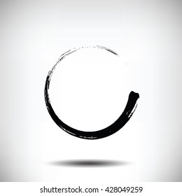 Pinstripe circle grunge black background