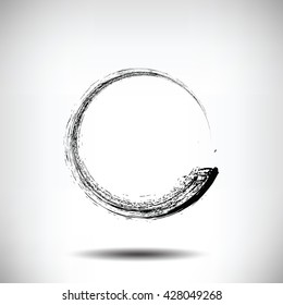 Pinstripe circle grunge black background