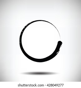 Pinstripe circle grunge black background