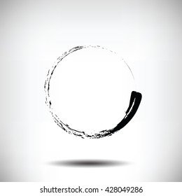 Pinstripe circle grunge black background