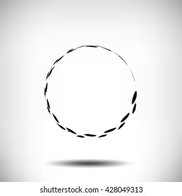 Pinstripe circle grunge black background