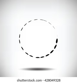 Pinstripe circle grunge black background
