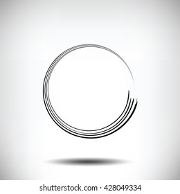 Pinstripe circle grunge black background
