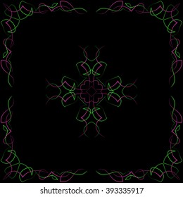 Pinstripe Corner Design Vector Illustration