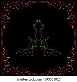 Pinstripe Corner Design Vector Illustration