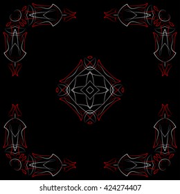 Pinstripe Corner Design Vector Illustration