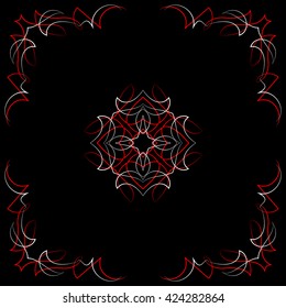 Pinstripe Corner Design Vector Illustration